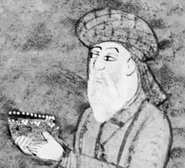 The Persian poet Hafez as portrayed in an edition of the Divan from the eighteenth century