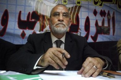 Führer der ägyptischen Muslimbruderschaft, Mohammad Badie in Kairo; Foto: AP/Dapd
