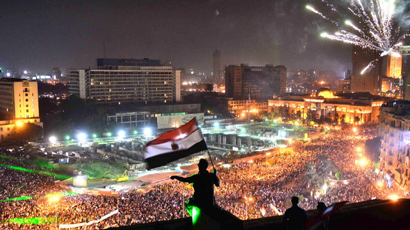 Gegner Mursis auf dem Tahrir-Platz in Kairo; Foto: AFP/Getty Images