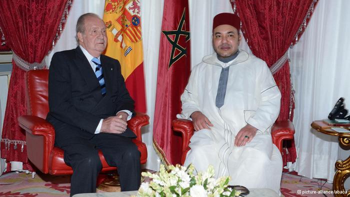 الملك الإسباني خوان كارلوس في المغرب مع الملك محمد السادس