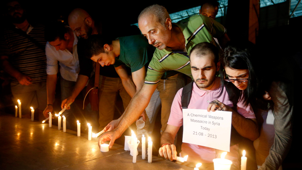 Trauer um die Opfer der Ghouta-Giftgasangriffe in Beirut; Foto: Reuters