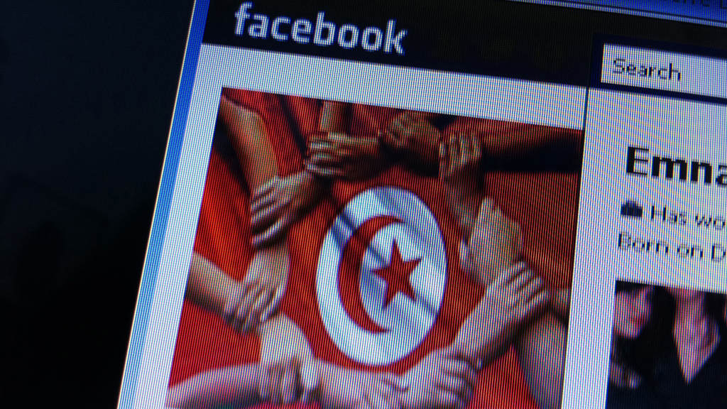 Nach dem Sturz des tunesischen Diktators Zine el Abidine Ben Ali haben viele Tunesier die Fahne ihres Landes mit Händen zu ihrem Facebook-Profilfoto gemacht; Foto: dpa