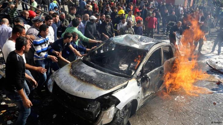 Car bomb attack in Beirut (photo: Reuters)