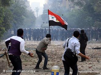 Zusammenstöße in der Mohamed-Mahmoud-Straße in Kairo im November 2011, Foto: dpa