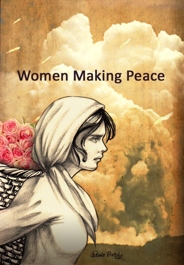 Illustration von Diala Brisly: "Women making peace"; Foto: Diala Brisly