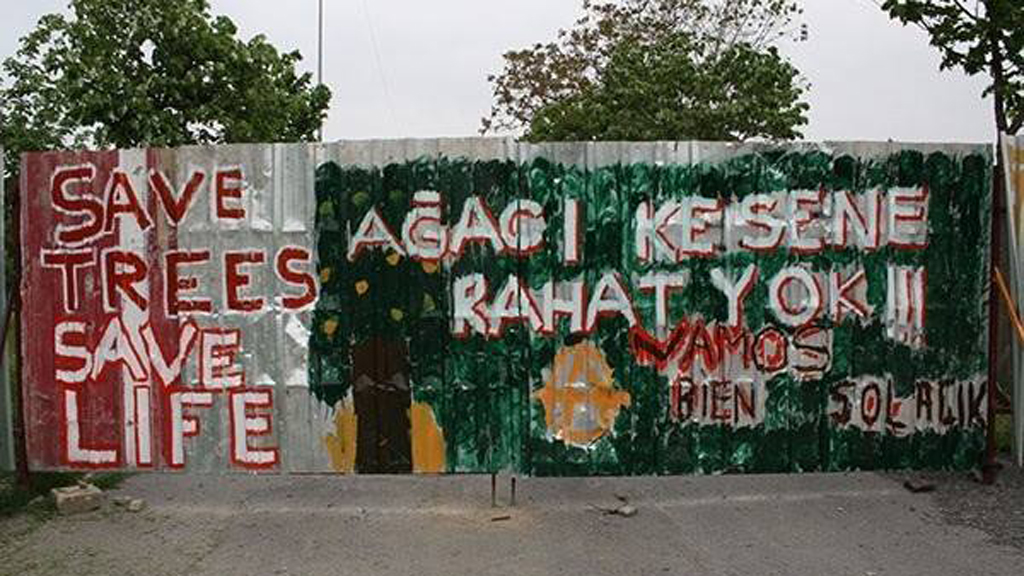 Graffiti in Gezi Park, Istanbul. Photo: Ali Yildirim