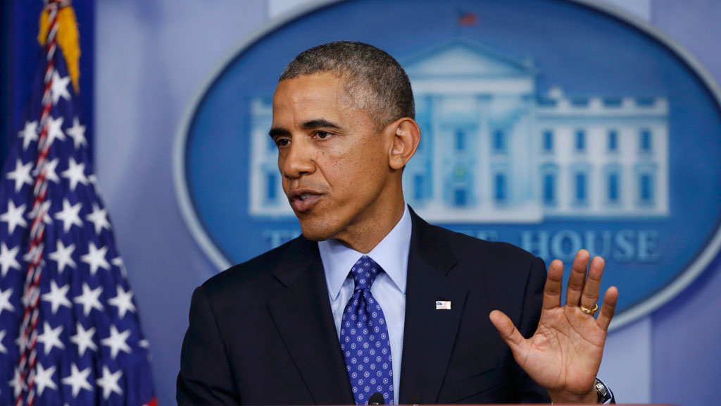 US-Präsident Obama während einer Pressekonferenz zur Lage im Irak; Foto: Reuters