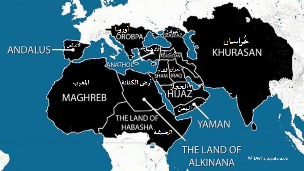 خريطة الشرق بحسب تصورات تنظيم "الدولة الإسلامية". Foto: DW/ ar.qantara.de