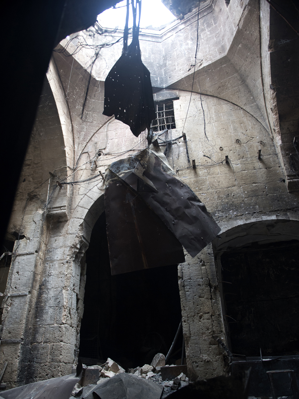Zerstörung im Basar von Aleppo nach Gefechten im September 2012; Foto: AFP/Getty Images