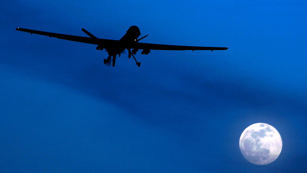 US-amerikanische Drohne vom Typ MQ-1 Predator über Afghanistan; Foto: picture-alliance/AP