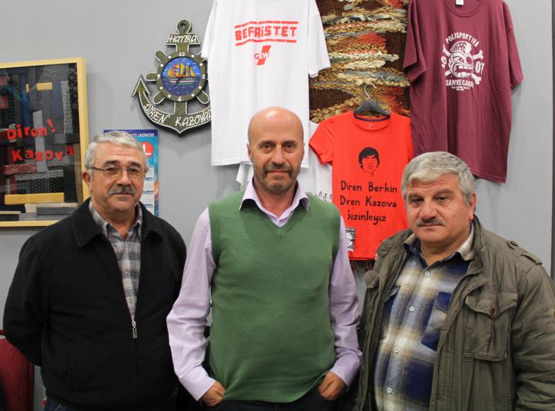 Kazova-Aktivisten Bulut (l.), Özbey und Ceylan (r.); Foto: Ekrem Güzeldere