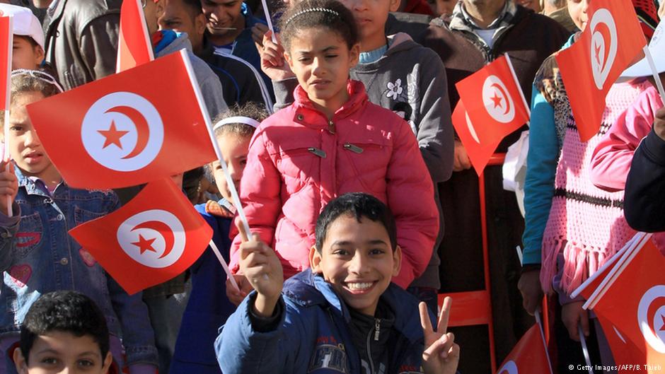 Anhänger den neuen Präsidenten Tunesiens Beji Caid Essebsi in Tunis.
