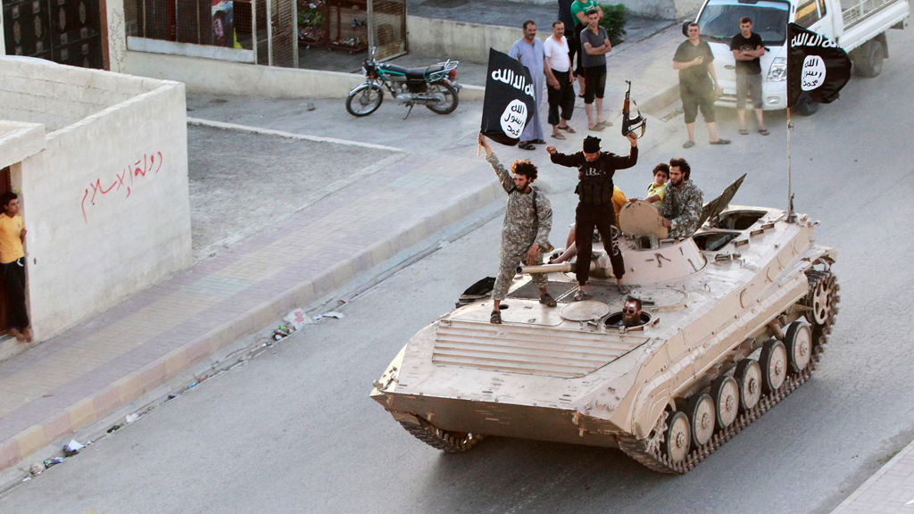 IS-Kämpfer in der nordsyrischen Provinz Rakka; Foto: Reuters