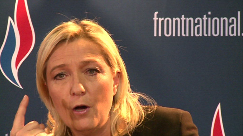 FN-Chefin Marine Le Pen; Foto: DW/M. Luy
