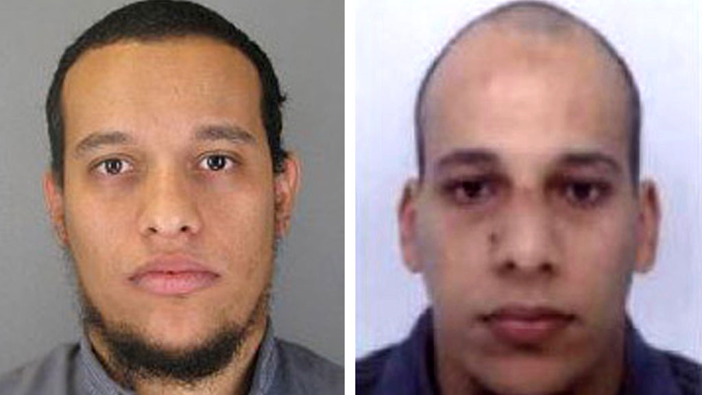 Die Attentäter des Anschlags auf Charlie Hebdo in Paris, die Brüder Said und Chérif Kouachi; Foto: Getty Images