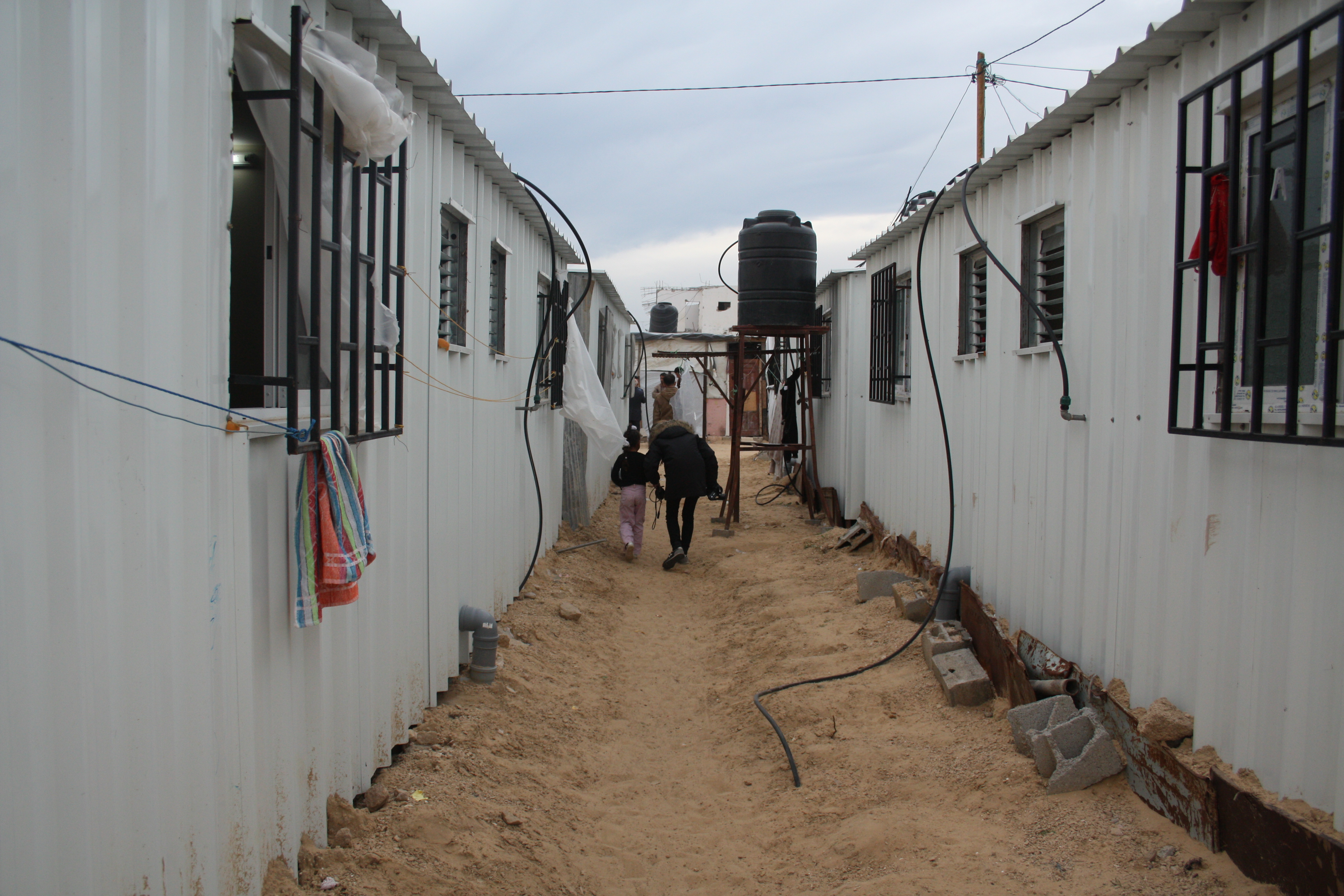 Mobile temporary shelters in Gaza (photo: Ylenia Gostoli)