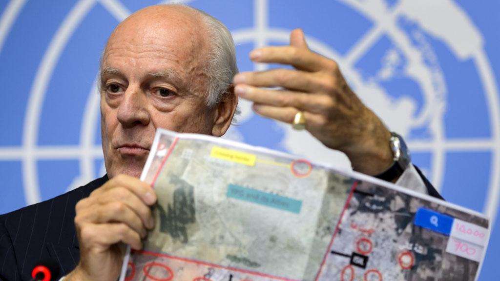 Der Syrien-Beauftragte der Vereinten Nationen Staffan de Mistura; Foto: Fabrice Coffrini/AFP/Getty Images
