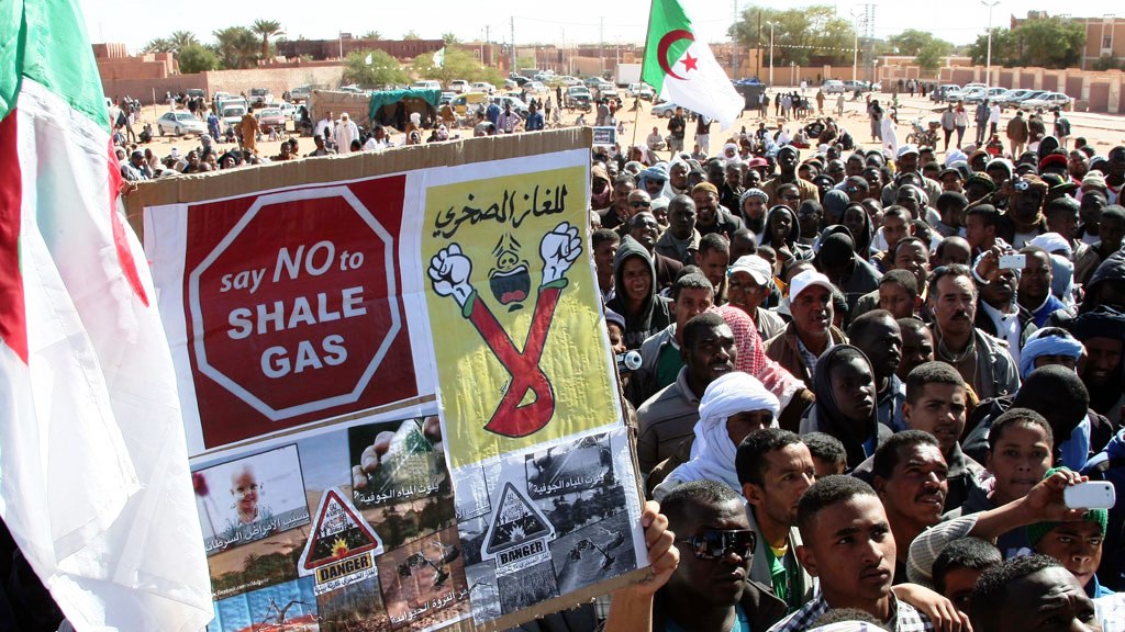 Proteste gegen Fracking im algerischen Ain Saleh; Foto: Billal Bensalem/ABACAPRESS.COM