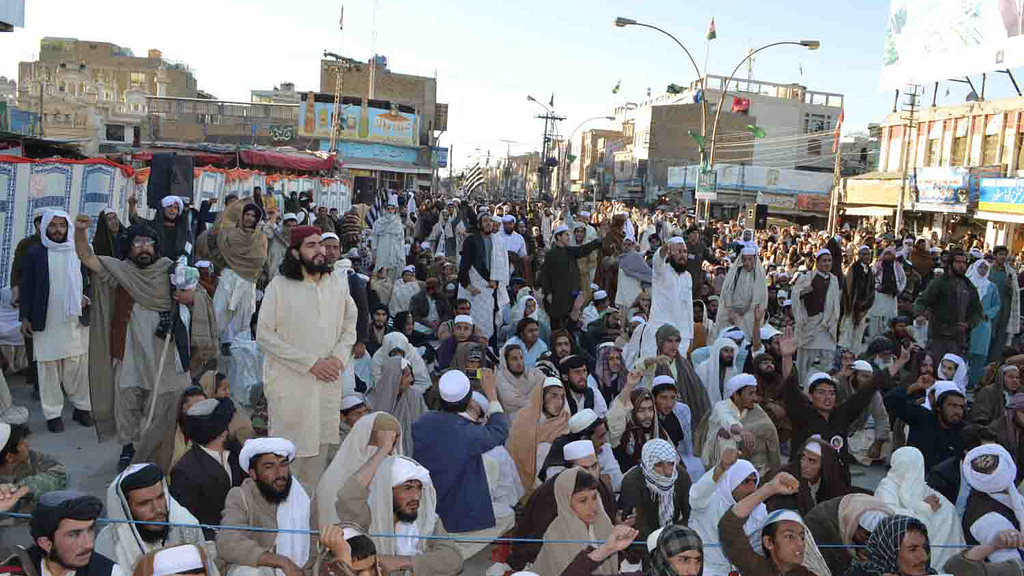 Protest gegen Überwachung von Geistlichen in Pakistan; Foto: DW/A.G.Kakar