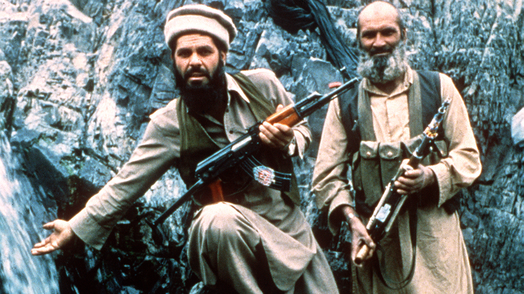 Mudschaheddin in den Bergen von Afghanistan 1985; Foto: picture-alliance/dpa