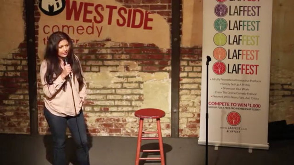 Mona Shaikh performing at the Westside Comedy Theater (photo: Westside Comedy Theater)