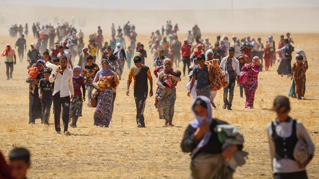 Jesidische Flüchtlinge im Irak; Foto: picture-alliance/AA/E. Yorulmaz