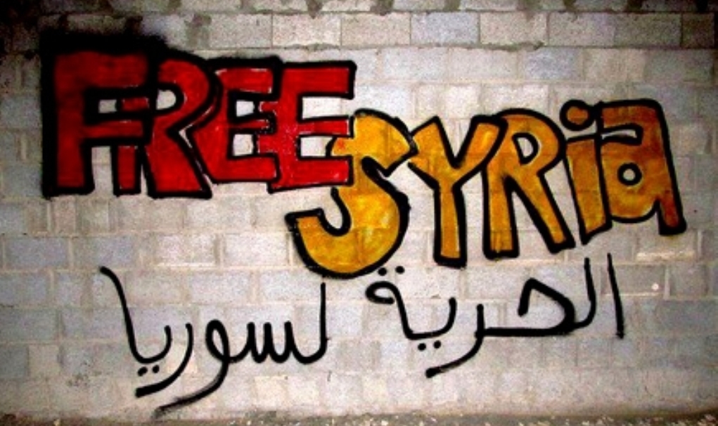 غرافييتي يمجد الثورة السورية 