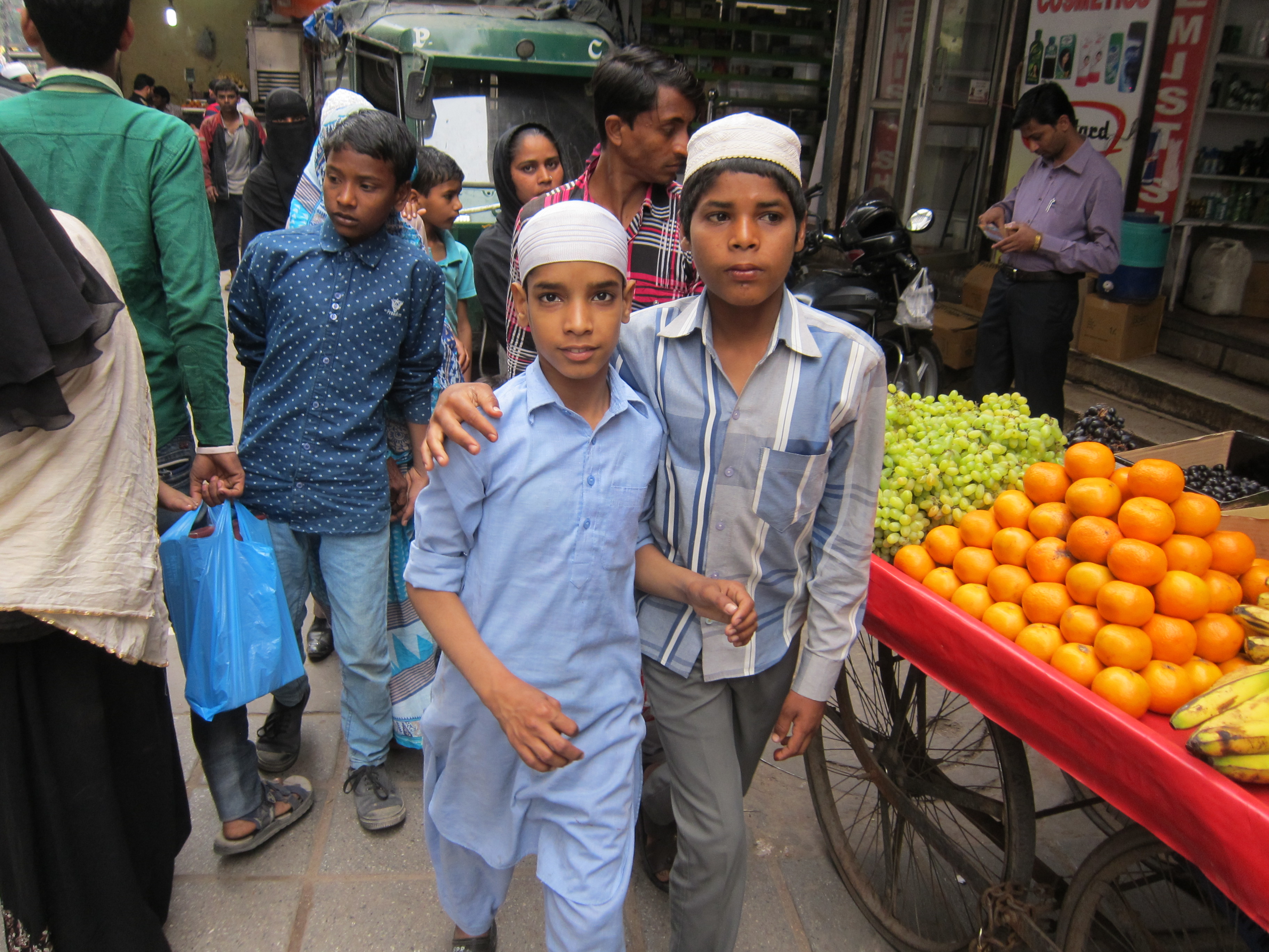Muslimische Jungen in Neu Delhi; Foto: Ronald Meinardus