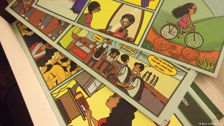 Dhee is a comic strip based on flashcards (photo: Boys of Bangladesh)