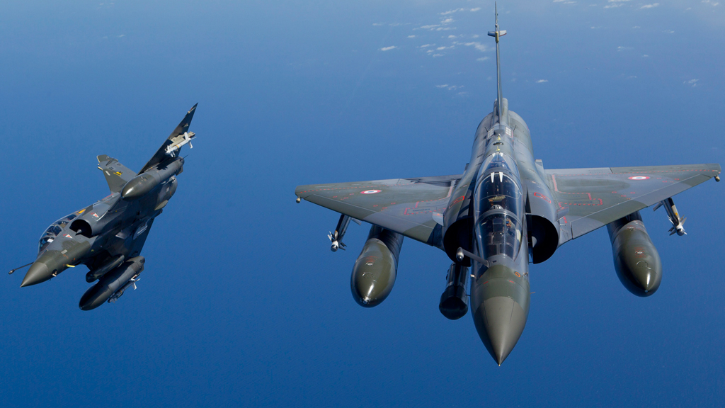 Französische Kampfjets vom Typ Mirage; Foto: picture-alliance/dpa/Amboise /Ecpad/Sirpa Air Hand