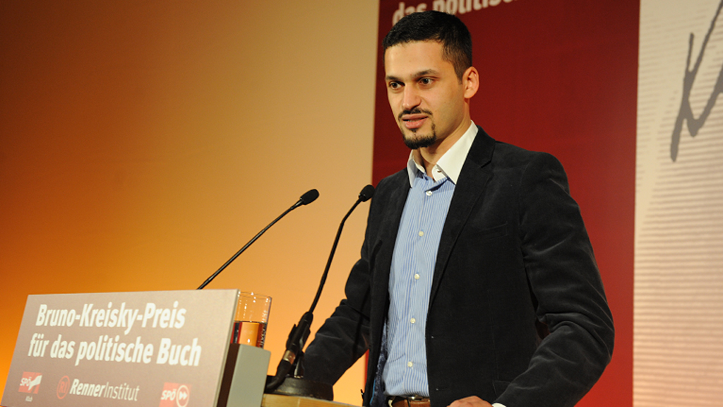 Rede von Farid Hafez beim Bruno-Kreisky-Anerkennungspreis 2010; Foto: cc-by/Fatih Öztürk