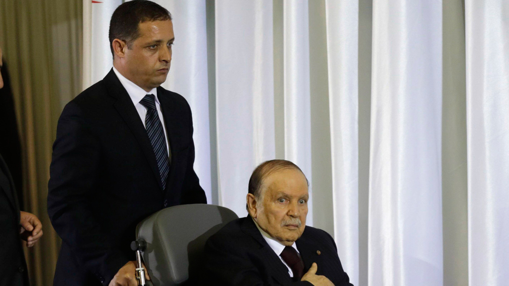 Bouteflika nimmt am 28. April 2014 den Eid für eine vierte Amtszeit als Präsident Algeriens ab; Foto: Reuters