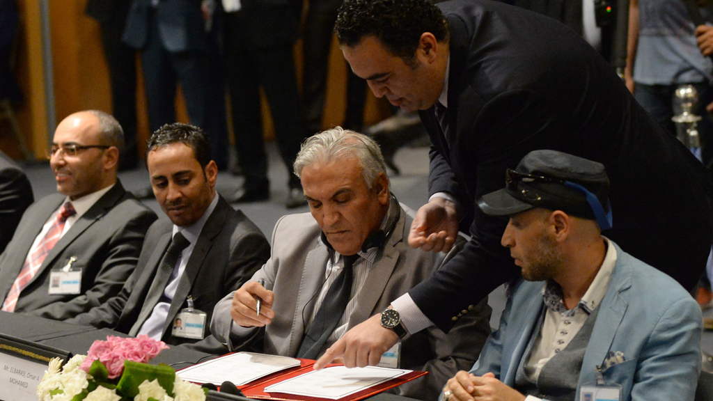 Politische Parteien in Libyen stimmen UN-Friedensplan am 11. Juli 2015 zu; Foto: F. Senna/AFP/Getty Images