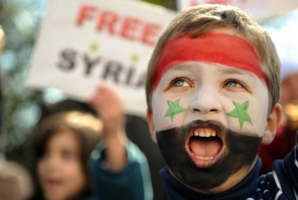 طفل سوري يحتج على ديكتاتورية الأسد في مارس/ آذار عام 2011. Foto: DW