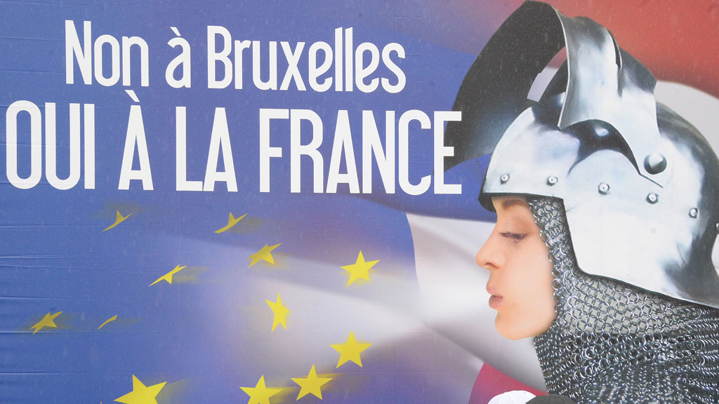Wahlplakat des Front National in Frankreich; Foto: AFP