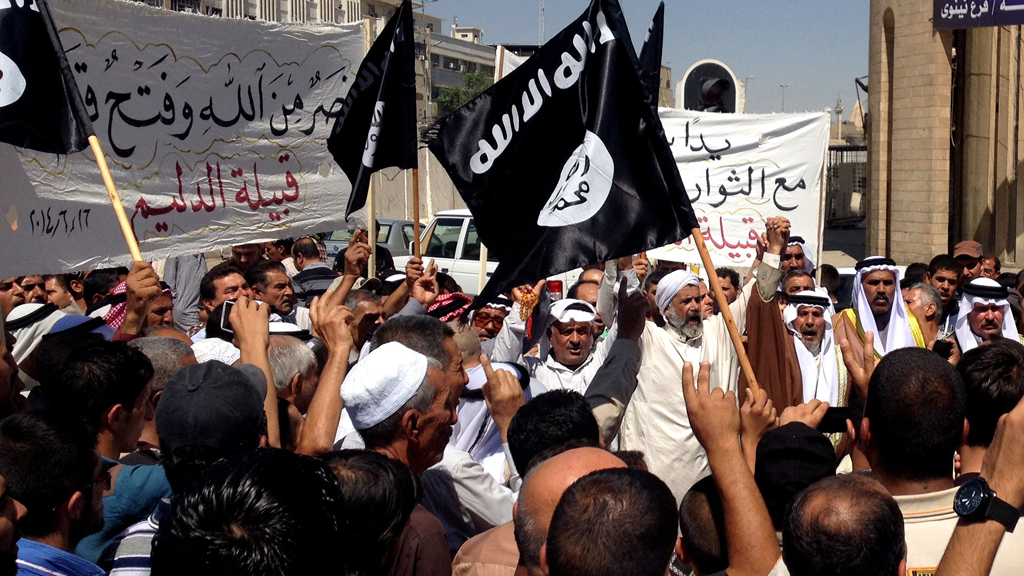 Anhänger des IS im Nordwesten Bagdads; Foto:  picture alliance / AP