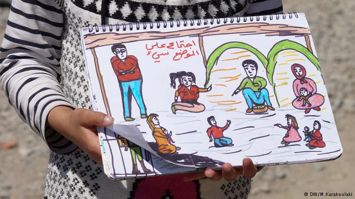 طفلة سورية تجسد برسوماتها آلام اللاجئين