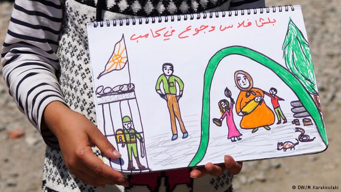 طفلة سورية تجسد برسوماتها آلام اللاجئين