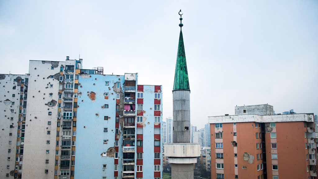 Moschee in Sarajewos Stadtviertel "Alipasino polje"; Foto: Ruben Neugebauer