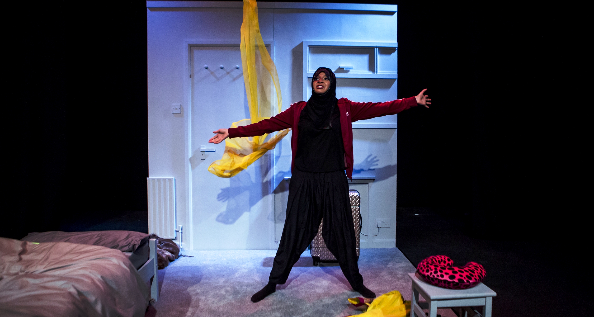 Ambreen Razia performing in her one-woman play "Diary of a Hounslow Girl" (photo: Richard Davenport)