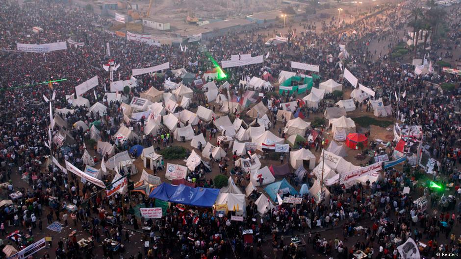 Demonstration am Tahrirplatz gegen das Mubarak-Regime im Jahr 2011; Foto: Reuters