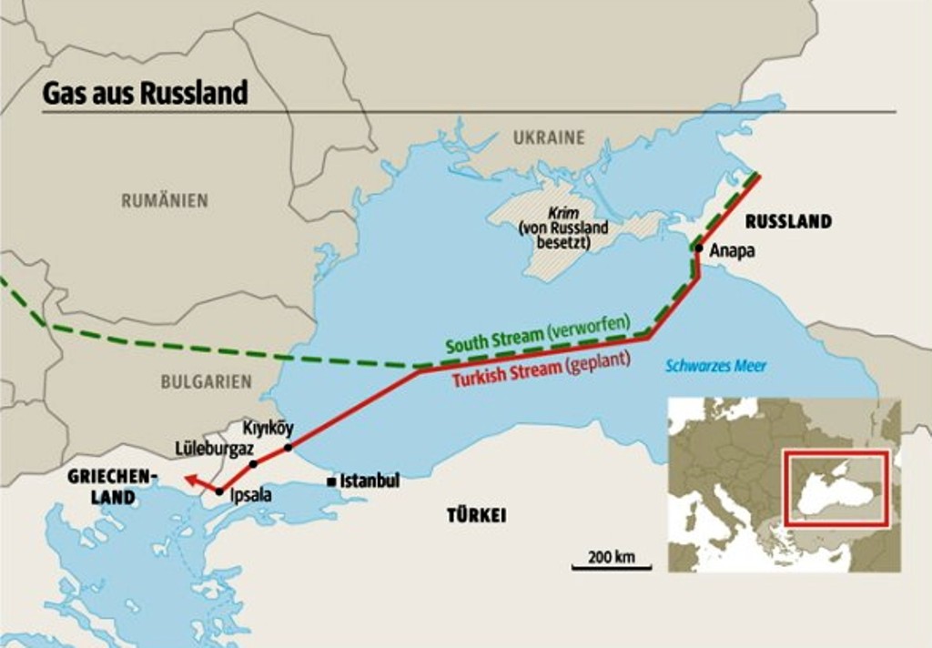 Gasleitung "Turkish Stream"; Grafik: SZ