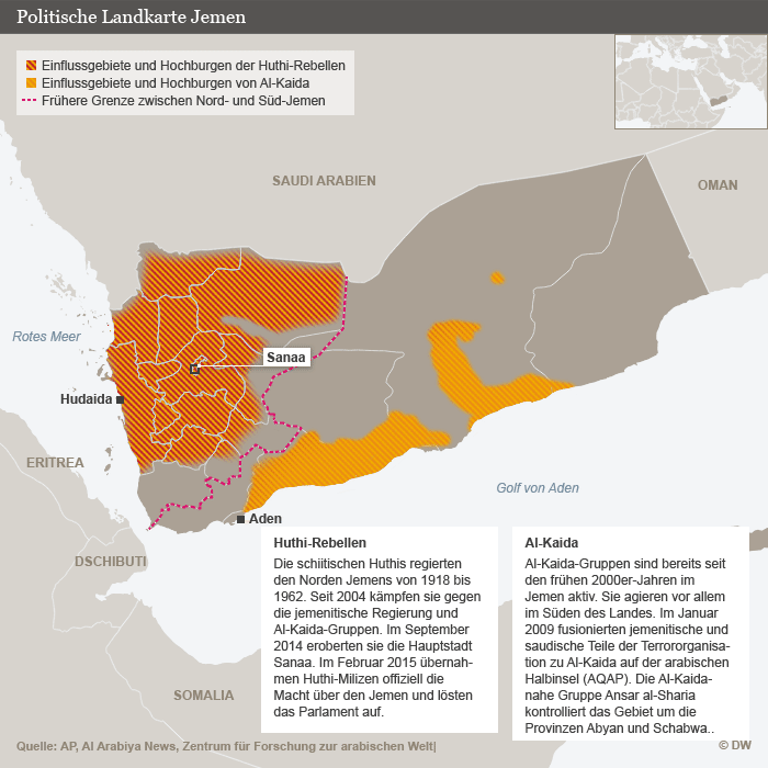 Infografik Jemenkonflikt; Foto: DW