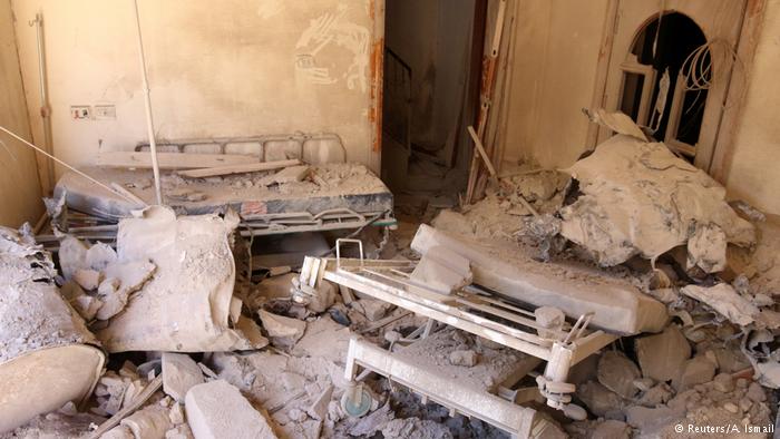 Destroyed hospital in Aleppo