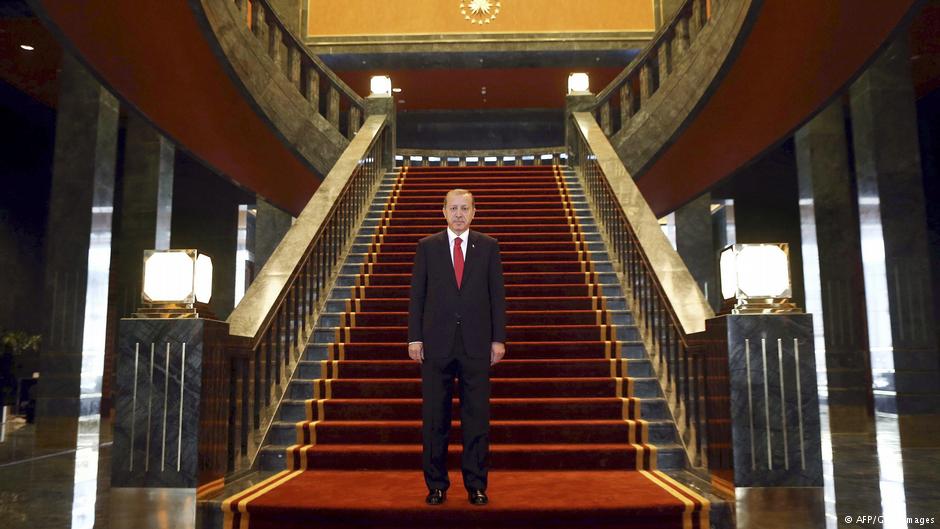 Erdogan in the new Ak Saray presidential palace on the outskirts of Ankara (photo: AFP/Getty Images)