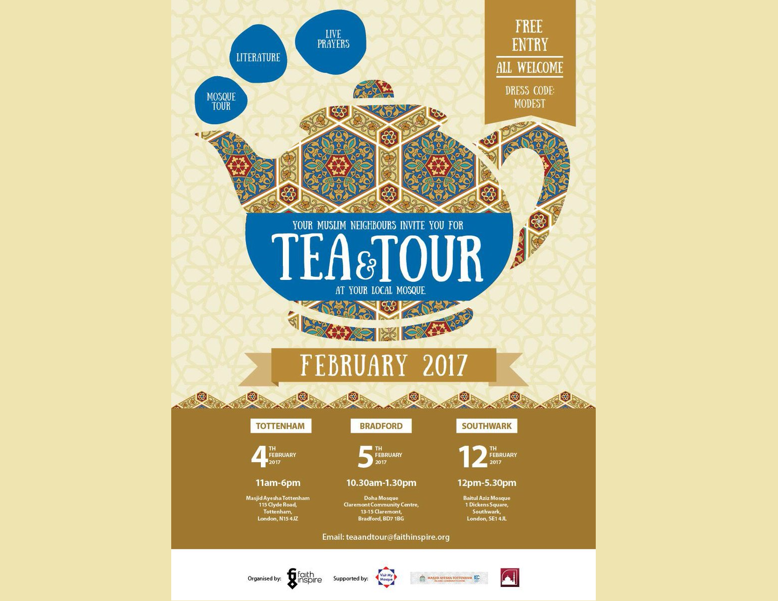 Tea&amp;Tour - Mosque Open Days in Great Britain
