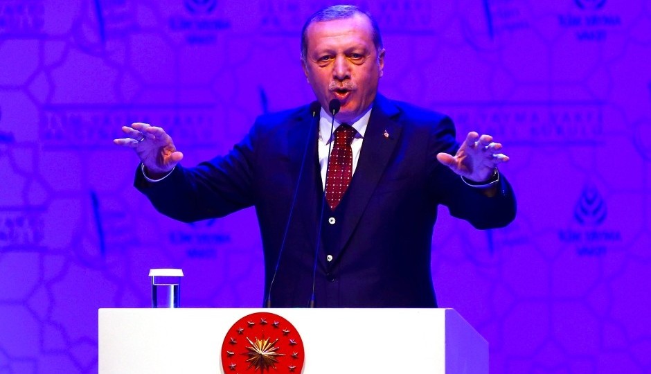 Der türkische Präsident Erdoğan während eines Wahlkampfauftritts in Ankara; Foto: Reuters