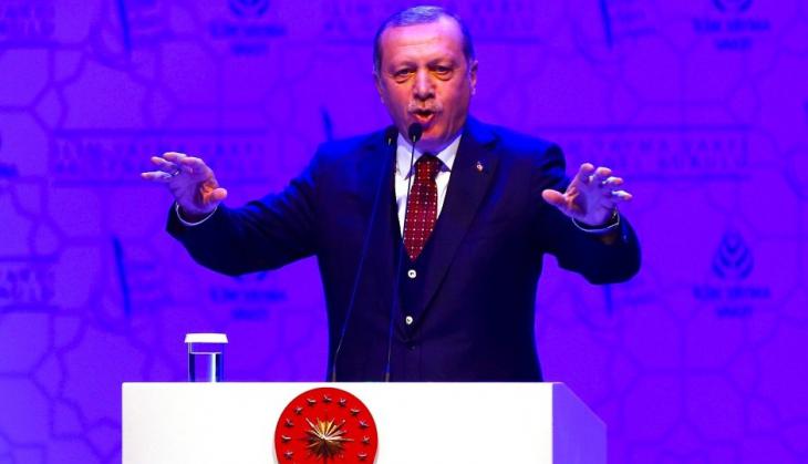 Turkish President Erdogan electioneering in Ankara (photo: Reuters)