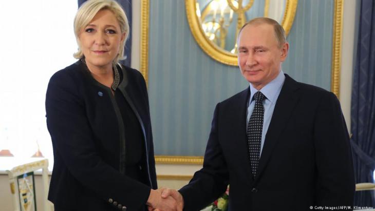 Marine Le Pen visiting Vladimir Putin in Moscow (photo: Getty Images/AFP)