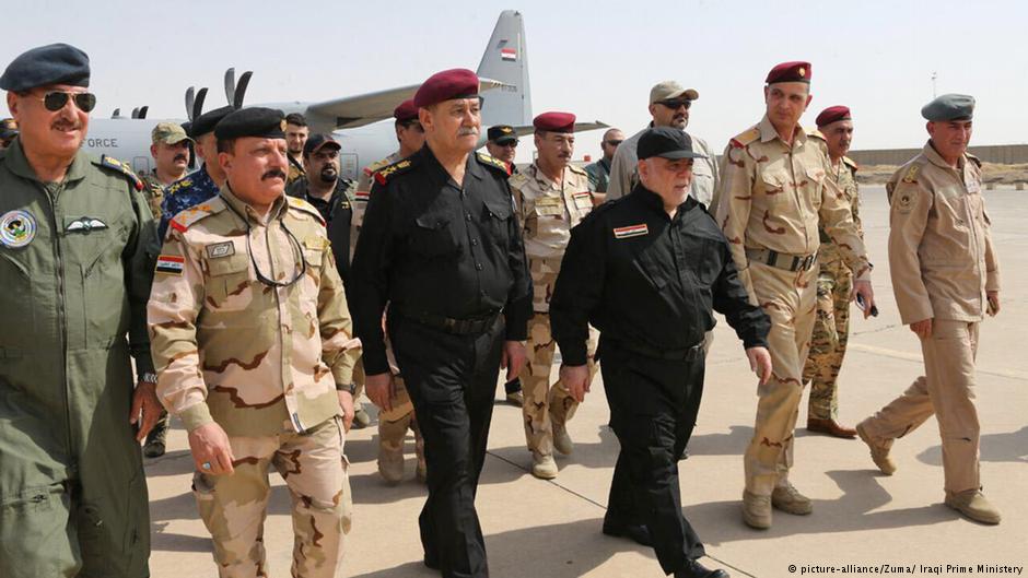رئيس الوزراء العراقي حيدر العبادي في الموصل بتاريخ 09 / 07 / 2017 بعد إخراج "داعش" منها.